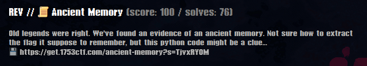 Challenge description