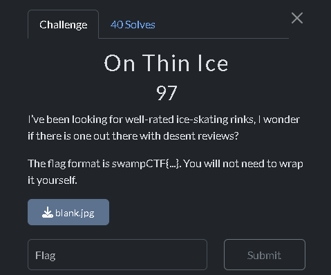 on thin ice